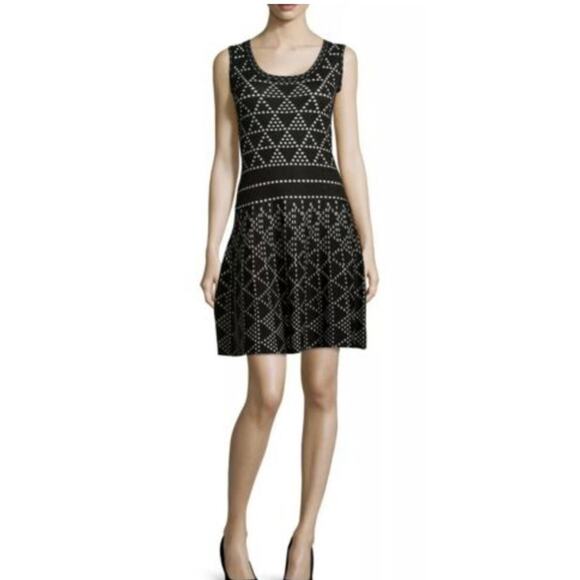 Nannette  Lepore Black and White Dazzling Diamond Dress - size Small - Picture 1 of 11